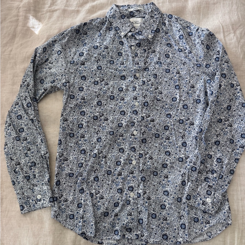 Ben Sherman Navy and White Floral Shirt